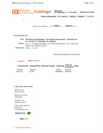 BIBLIOTECA DE CATALUNYA 